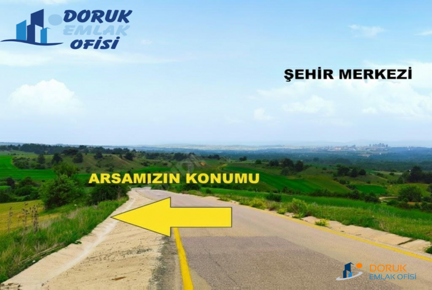 Doruk Emlak Ofisi > DORUK EMLAKTAN YATIRIMLIK YOLA CEPHE 17.670 M2 SATILIK ARAZİSİ